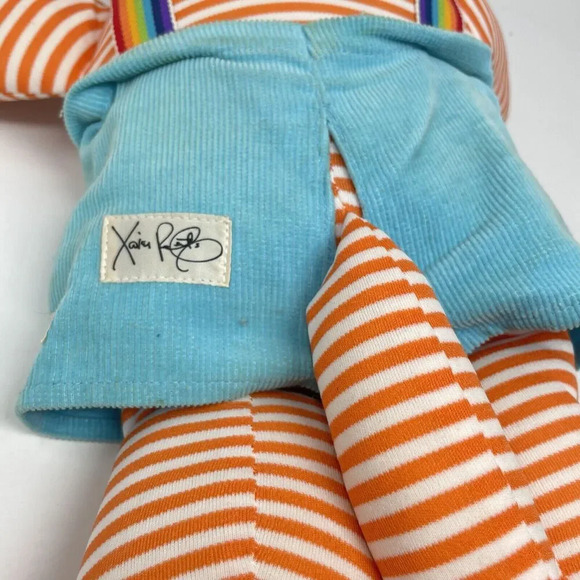 Vintage Coleco Cabbage Patch Koosas Dog Blue Rainbow Overalls W/ Collar 80’s - Picture 4 of 9